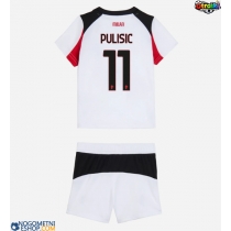 Otroški Nogometni dresi AC Milan Christian Pulisic #11 Gostujoči 2025-26 Kratek Rokav (+ Kratke hlače)